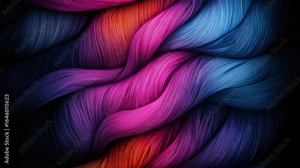 Poster colorful abstract waves flowing and creating a gradient effect