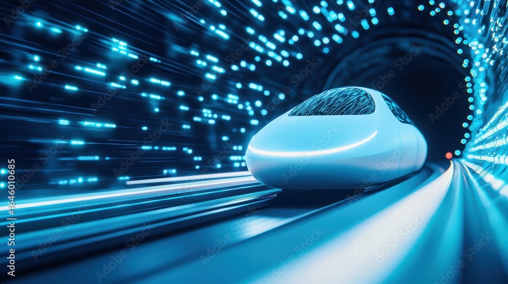 Aufkleber train environmental sustainability technicians monitoring the hyperloop systems energy consumption o