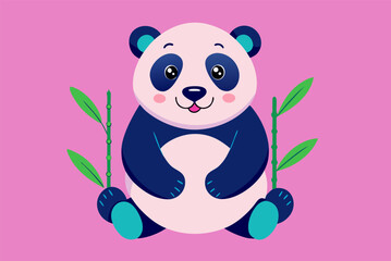 High-contrast black and white panda vector, clean and scalable, ideal for logos, icons, stickers and animal-themed merchandise