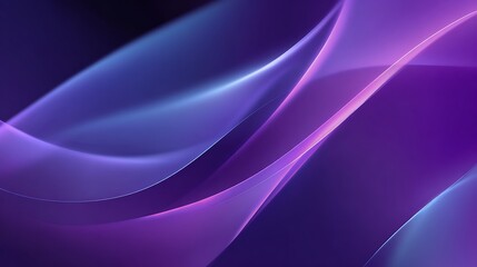 Obraz premium Purple and Blue Flowing Waves with Soft Gradients