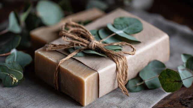a package of soap with a string tied to it