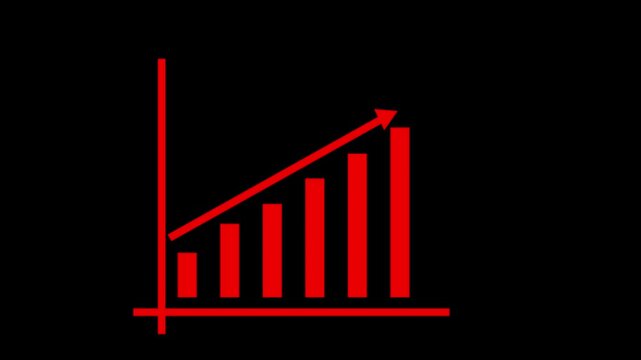 Abstract business growth and graph  chart icon animation. marketing Seles profit target growth business ideas in future ...