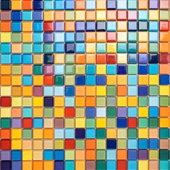 Fototapeta premium Vibrant colorful mosaic tile pattern