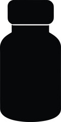 pill bottle silhouette vector no details minimal.eps