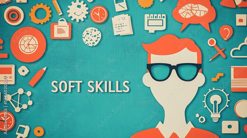 Poster a colorful illustration emphasizing the concept of 