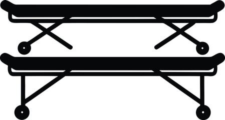 stretchers silhouette vector no details minimal .eps