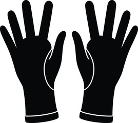Obraz premium surgical gloves silhouette vector no details min.eps
