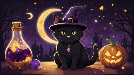 halloween background with pumpkin
