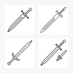 sword dagger vector art design