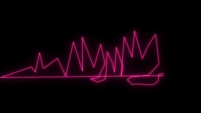 Sound wave line signal. Waveform audio spectrum