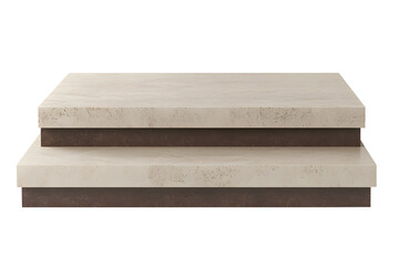 Minimalist Stacked Beige Coffee Table