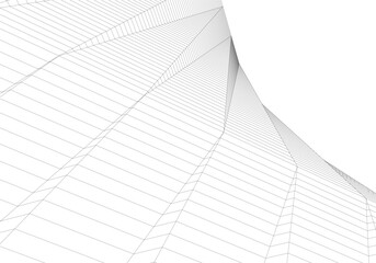 Abstract buildings architectural drawing 3d