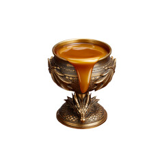 Golden Dragon Goblet Overflowing with Caramel Sauce