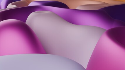 Abstract Smooth Purple Pink And Beige Gradient Curves For Modern Digital Art