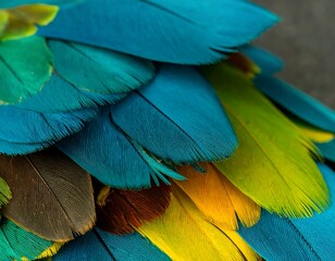 Obraz premium Close-up vibrant bird feathers