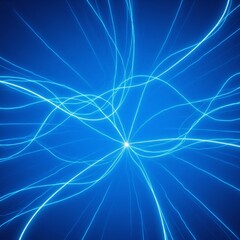 Fototapeta premium Cool Abstract wave technology background with blue light digital effect in corporate concept