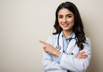 Photo of smiling asian nurse holding clipboard in hospital