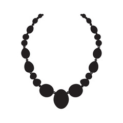 Obraz premium necklace silhouette, necklace vector illustration, necklaces icon, simple silhouette illustration of necklaces, perfect for necklaces logos and icons