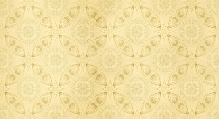Fototapeta premium Vintage Beige Floral Mandala Pattern image photo