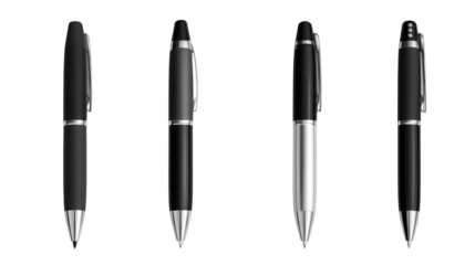 A comprehensive look at four unique pens, visual guide to different writing styles and instruments