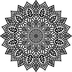 Beautiful floral pattern mandala art isolated on a white background, decoration element for meditation poster, yoga, banner, henna, invitation, cover page, design element mandala art, vector art