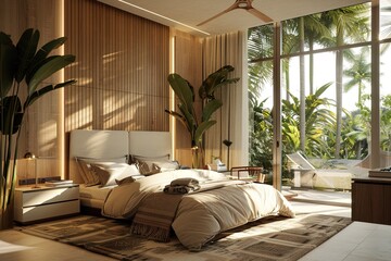 Luxurious tropical bedroom design escape