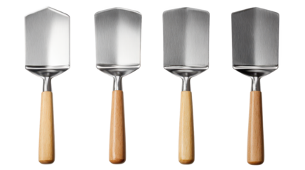 Antique wooden spatulas with handles, a culinary tool for cooking and baking enthusiasts