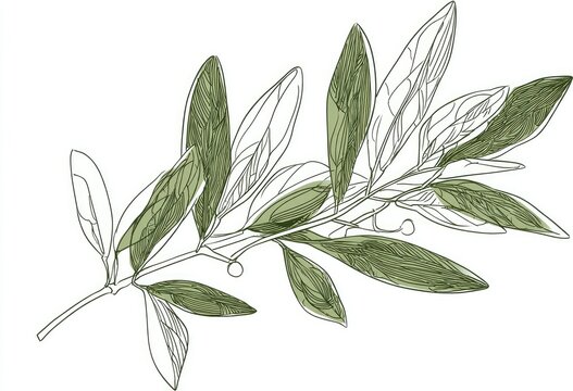 Elegant olive branch illustration