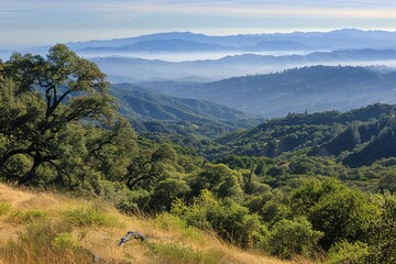 Majestic mountain range scenic vista