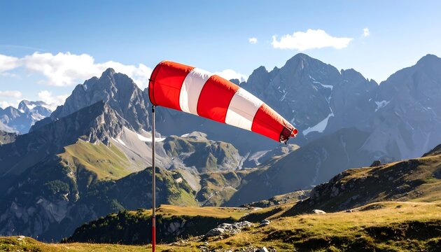 Mountain windsock view