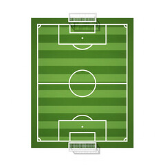 Flat 2D Vector Illustration of Soccer Football Field and Stadium – Top View, Match, Corner Flag © YooW