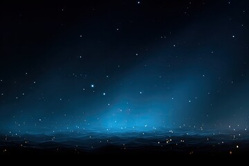 Obraz premium Dark night sky with glowing mist over a surface