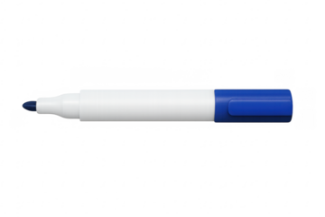 Blue dry erase marker isolated on transparent background