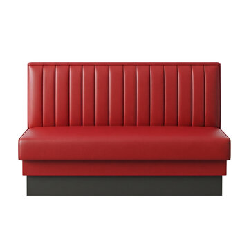 Retro red diner booth restaurant furniture