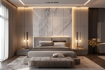 Modern luxury bedroom interior design