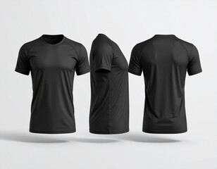 Men's football jersey mockup front, side and back view