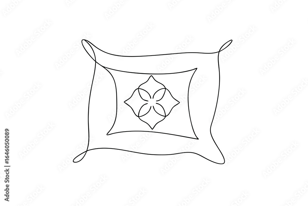 Poster single line abstract floral pattern continuous line drawing vector