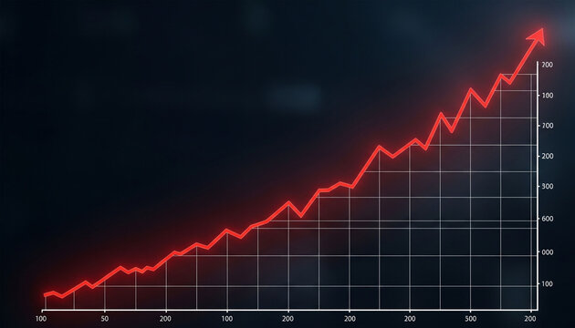 A graph showing an upward trend with a red line.

