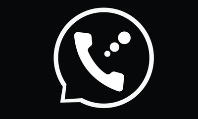 Communication Phone Call Symbol – Vector Illustration