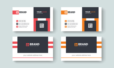 Professional corporate business card or visiting card design template. Creative design for identity card, contact, branding, stationery design layout template.