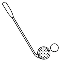 golf with ball game vector art design
