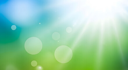 Obraz premium Bright Sunny Day with Lens Flares and Bokeh