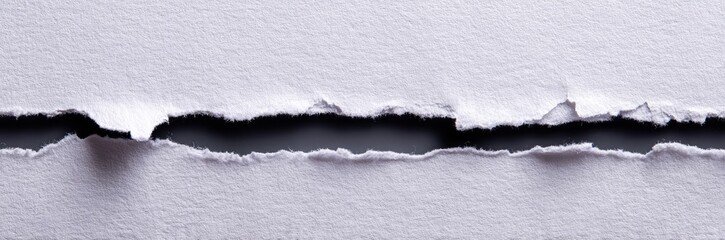Ripped white paper on dark background
