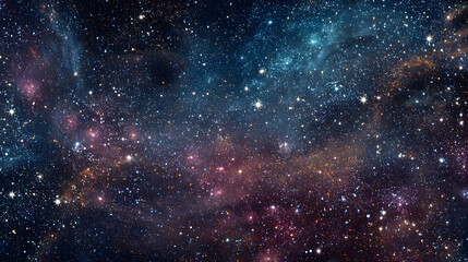 Obraz premium Colorful Starfield isolated on transparent background