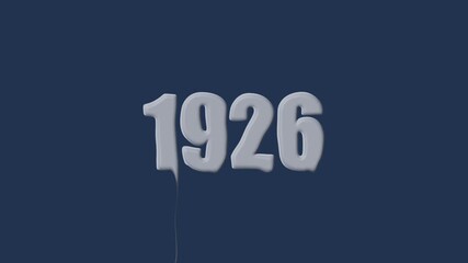 liquid text 1926 animation colorful background. glowing number text background 4k video animation. 1926 animation liquid text transparent background