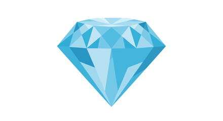 Blue diamond vector illustration gem precious stone design
