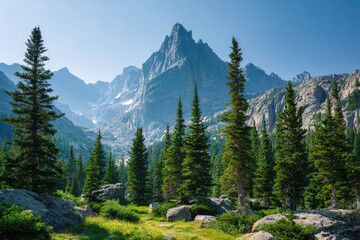 Fototapeta premium experience breathtaking beauty of rocky mountain landscapes in colorado during summer