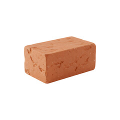 Red Clay Brick Isolated on White Background Perfect for Construction, Architecture and Building Material Concepts