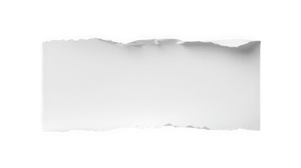 Torn white paper edge isolated on transparent background