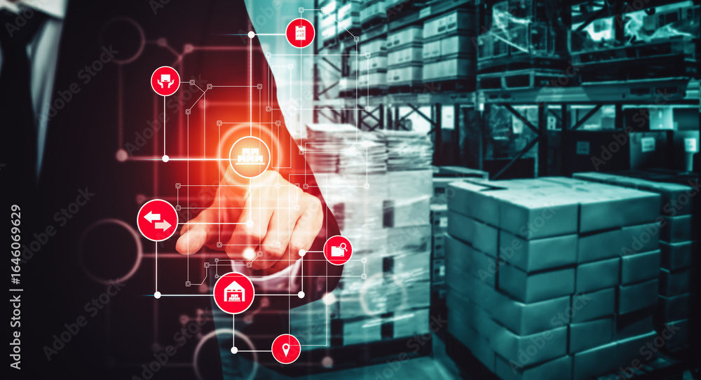 Aufkleber smart warehouse management system with innovative internet of things technology to identify package 